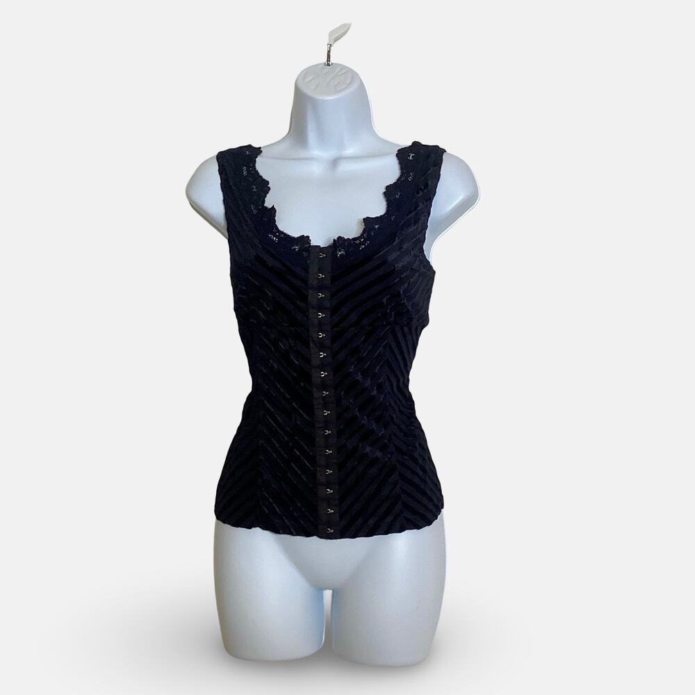 Moa Moa Velour & Lace Top